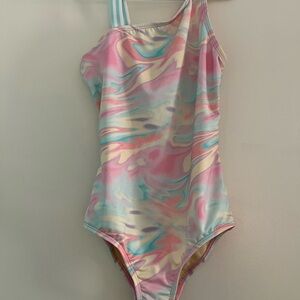 Lands' End Kids One-Piece Swimsuit in Pastel Rainbow